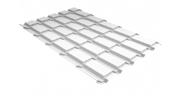 Металлочерепица GL квадро профи 0,45 PE RAL 9003 сигнальный белый купить в Симферополe