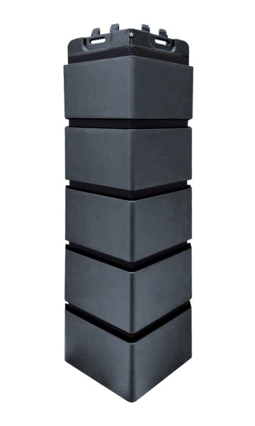 Угол Grand Line состаренный кирпич премиум Графит (шов RAL 9005) купить в Симферополe