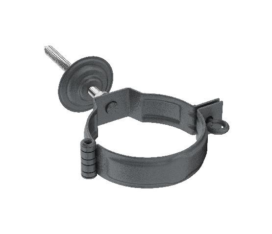 Водосток Aquasistem, Система 150/100 - Декоративный хомут c метизом в сборе RR 23 Маренго matt купить в Симферополe