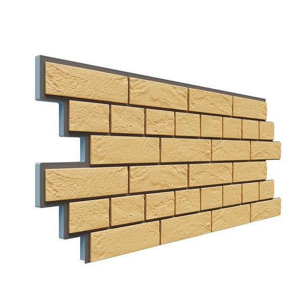 Фасадная термопанель Доломит Венецианский кирпич 20 мм Жёлтый купить в Симферополe