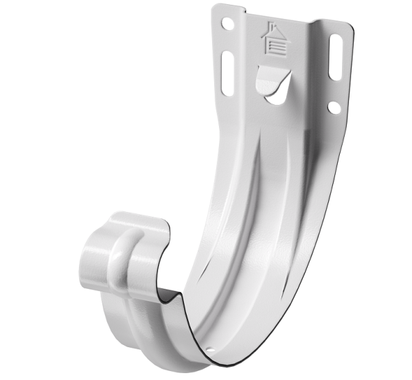 Карнизный кронштейн (штампованный) D125Döcke STAL PREMIUM Пломбир, (RAL 9010) купить в Симферополe