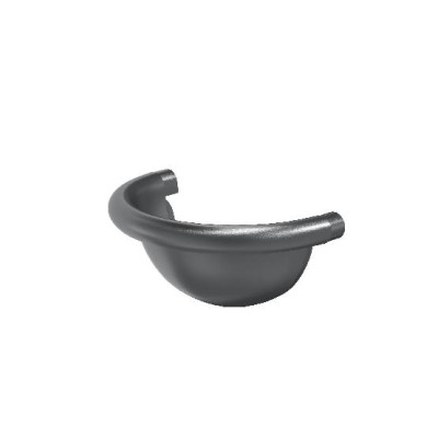 Водосток Aquasistem, Система 150/100 - Заглушка желоба универсальная полукруглая RR 23 Маренго matt